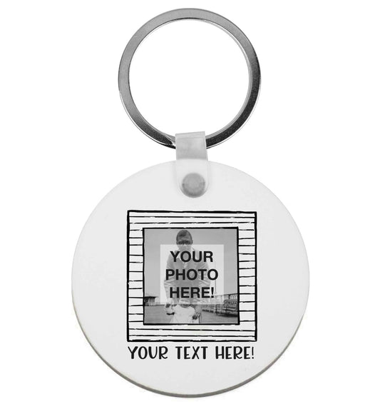 Any Photo or Text Black Frame | Keyring