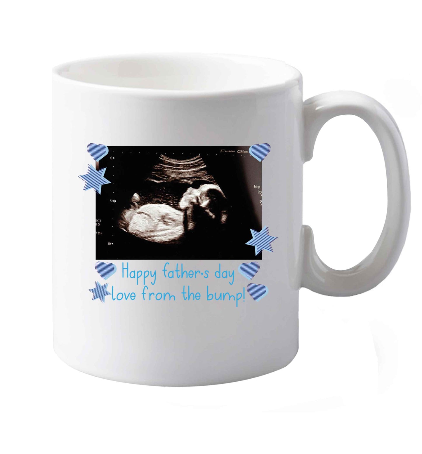 10 oz Happy Father's day love from the bump - scan photo  ceramic mug both sides
