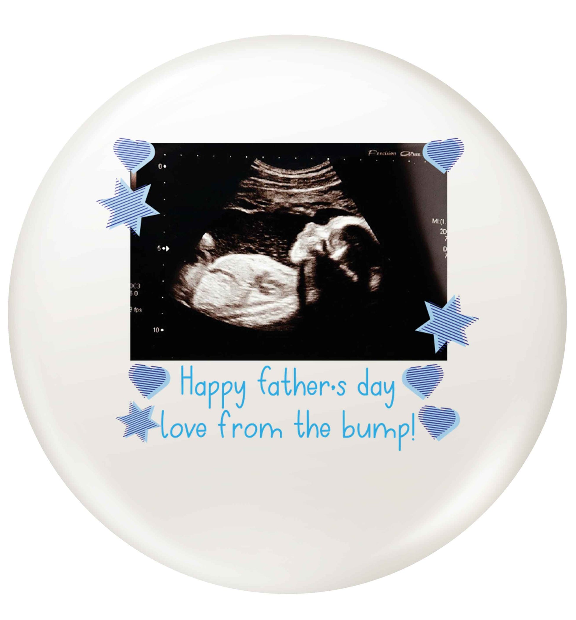 Happy Father's day love from the bump - scan photo small 25mm Pin badge