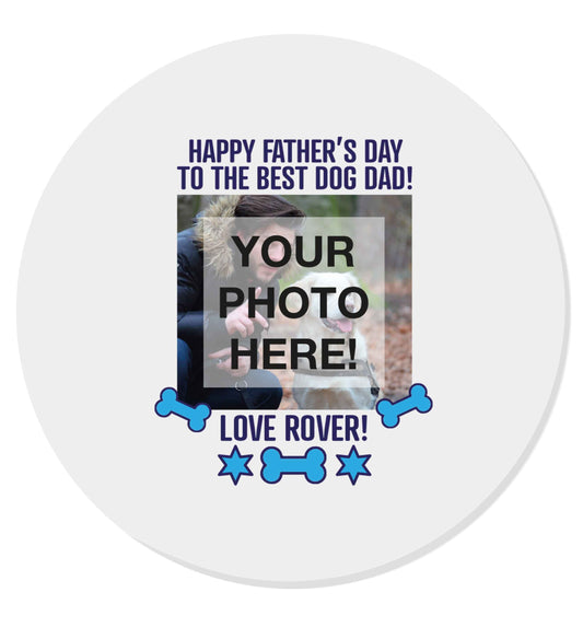 Happy Father's day to the best dog dad - personalised photo and name| Magnet