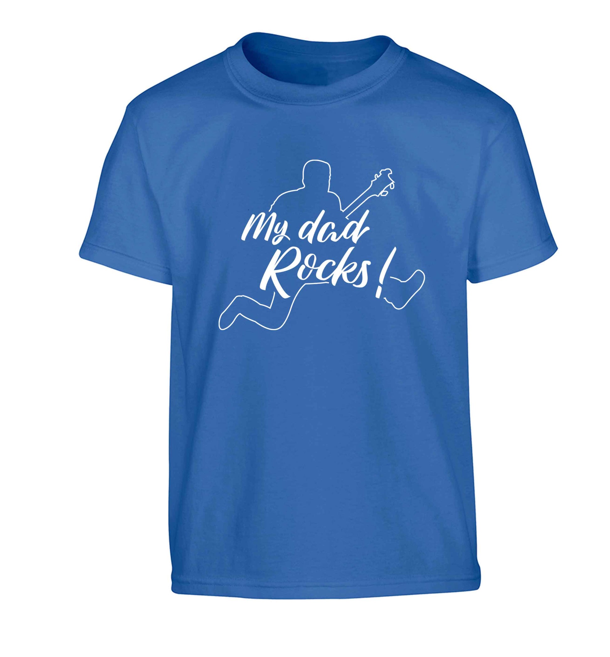My Dad rocks Children's blue Tshirt 12-13 Years