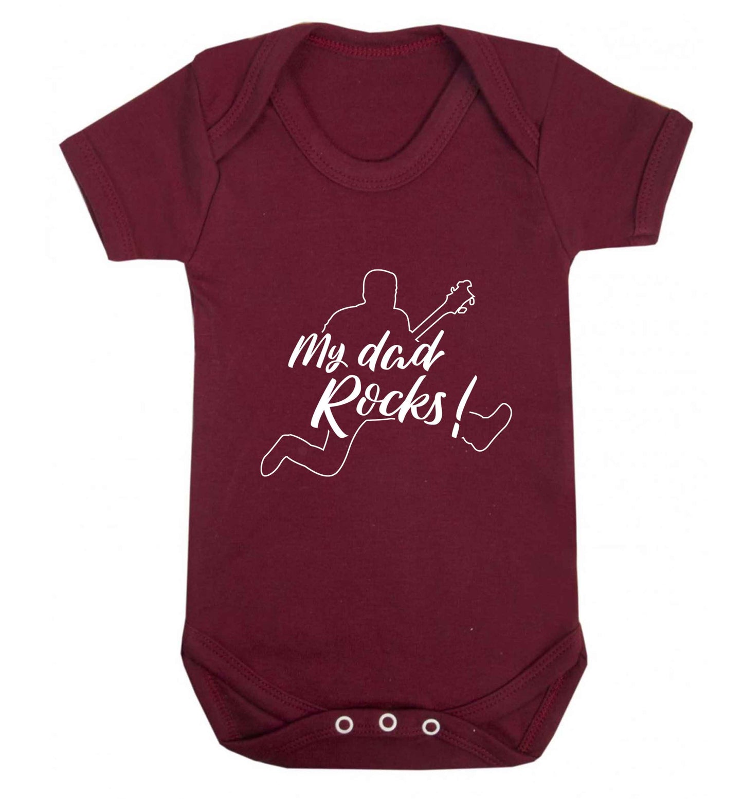 My Dad rocks baby vest maroon 18-24 months
