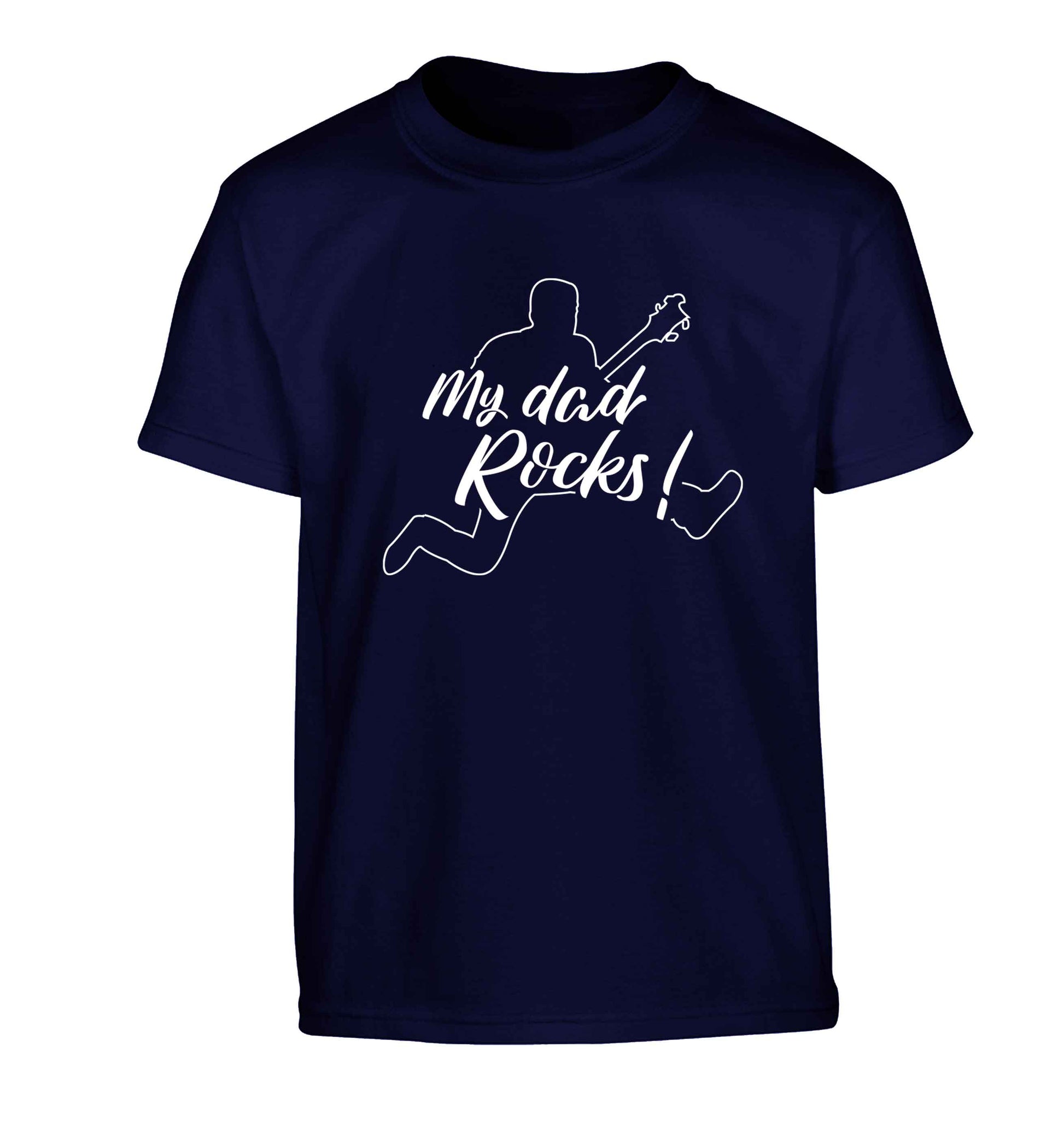 My Dad rocks Children's navy Tshirt 12-13 Years