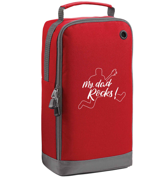 My Dad rocks red sports shoe bag vertical print