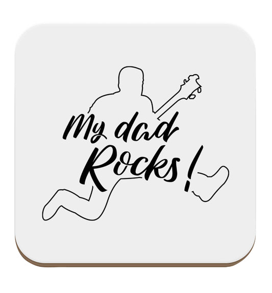 My Dad rocks set of four coasters