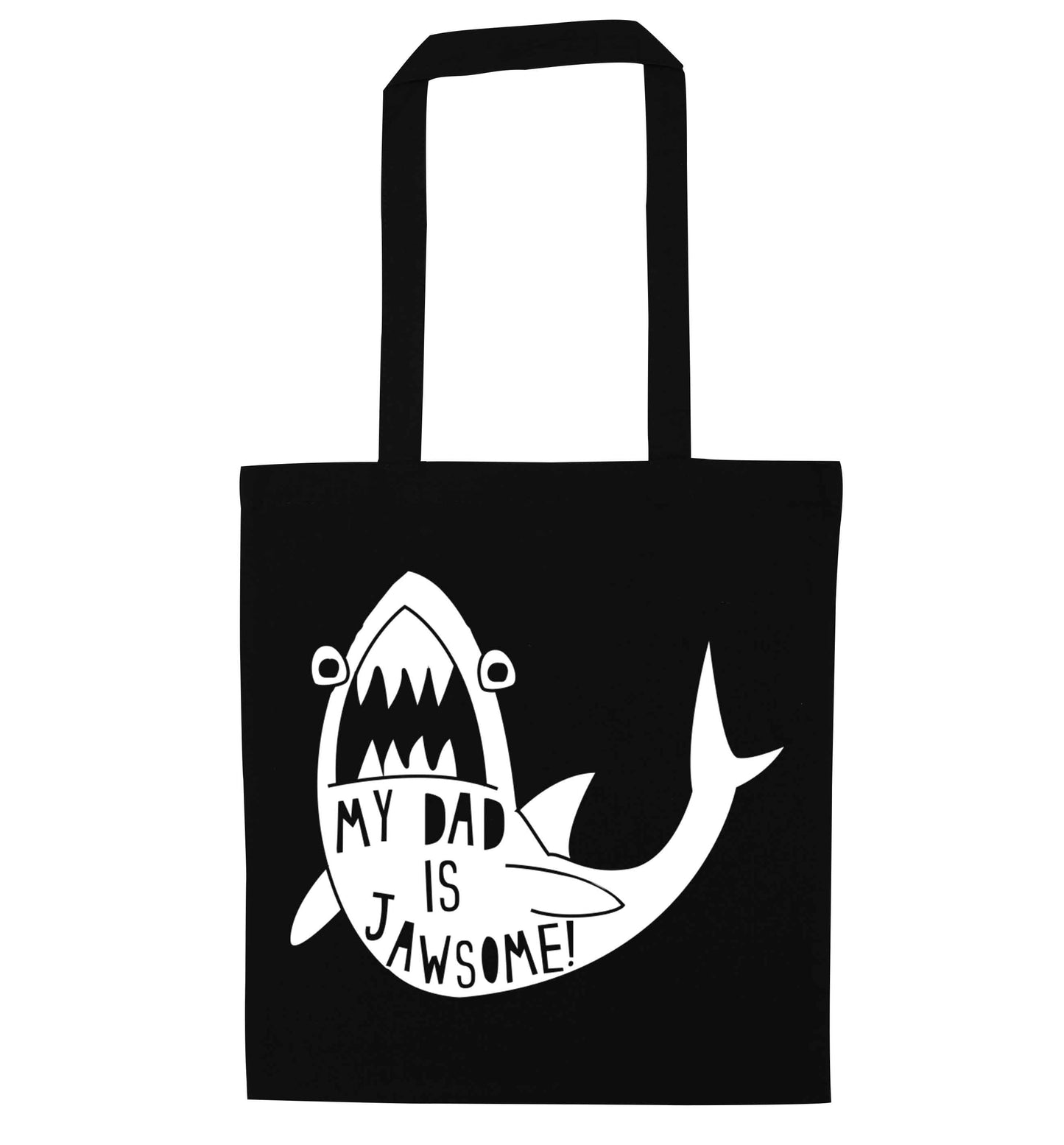 My Dad is jawsome black tote bag