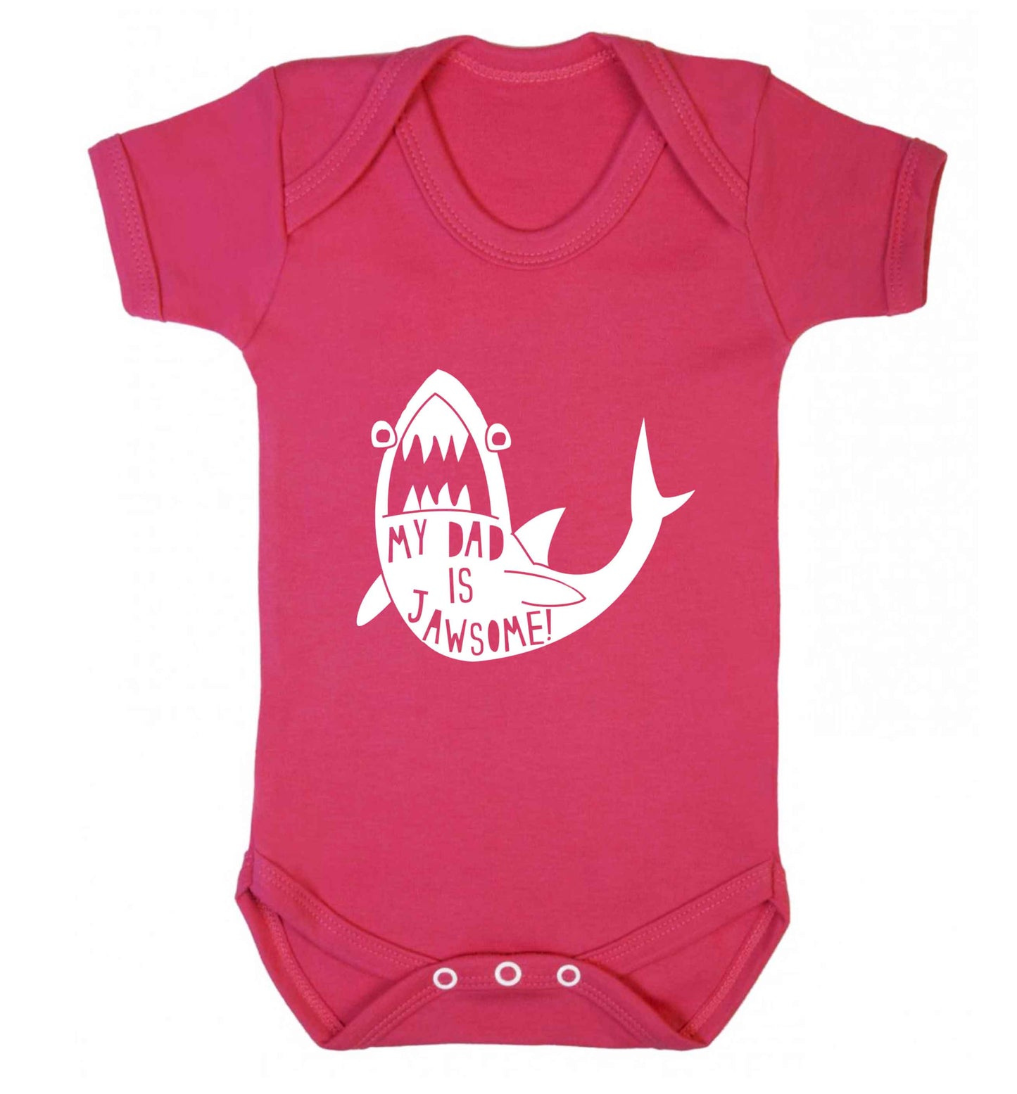 My Dad is jawsome baby vest dark pink 18-24 months