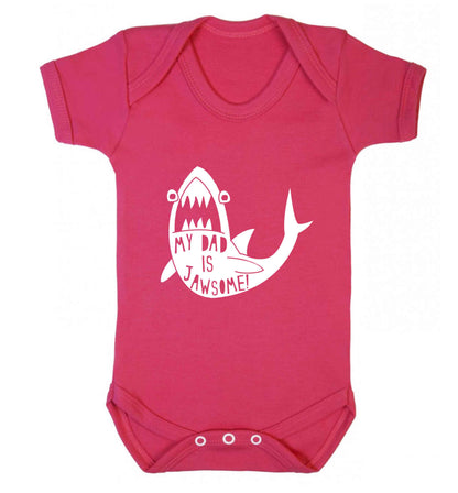 My Dad is jawsome baby vest dark pink 18-24 months