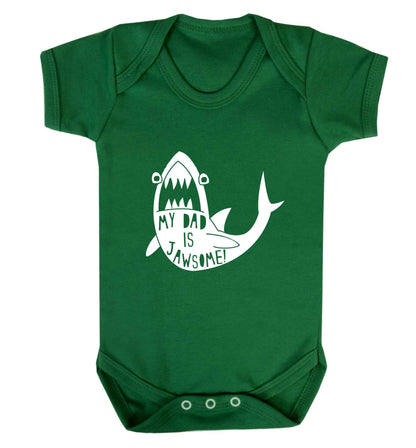 My Dad is jawsome baby vest green 18-24 months