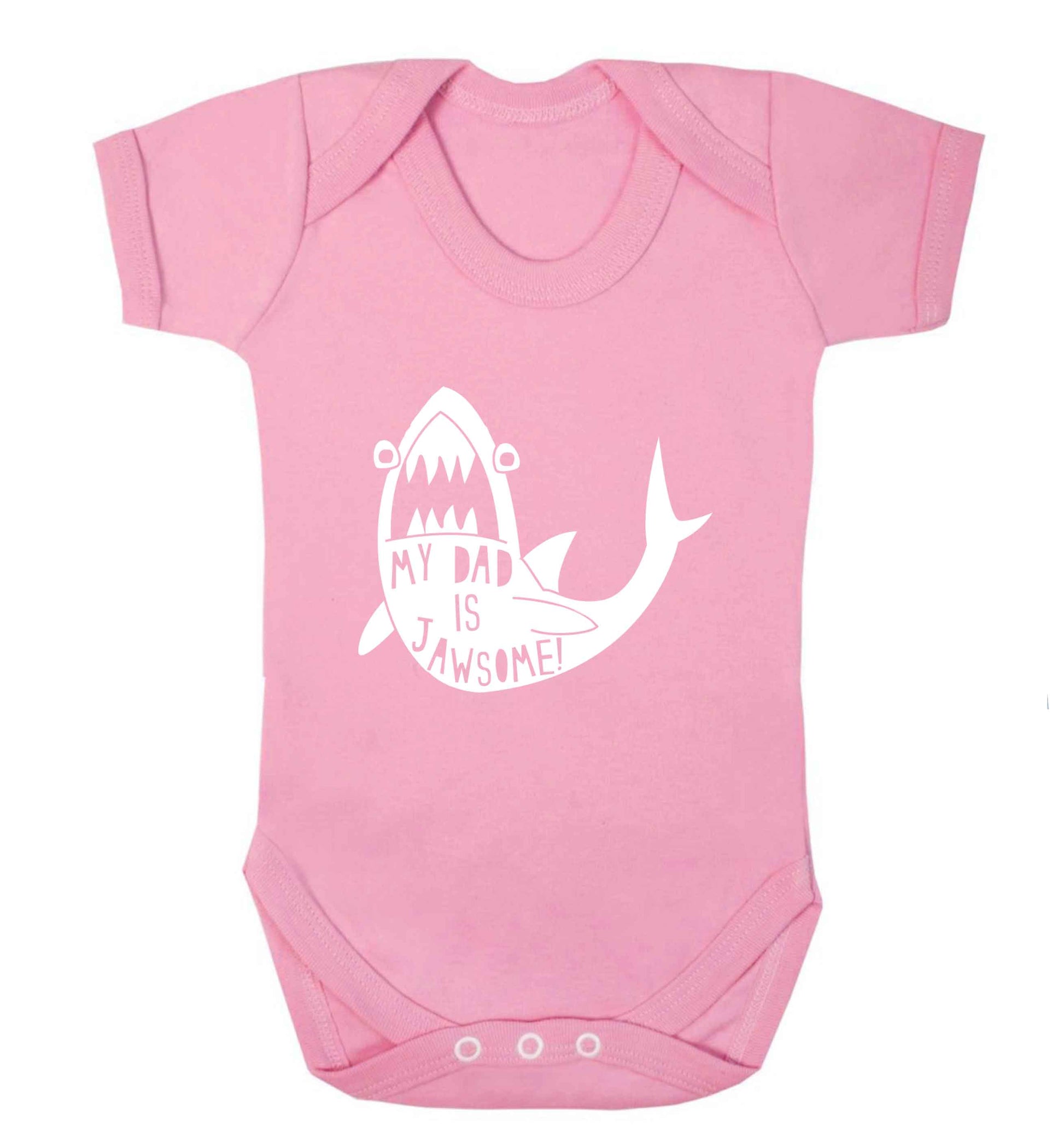 My Dad is jawsome baby vest pale pink 18-24 months