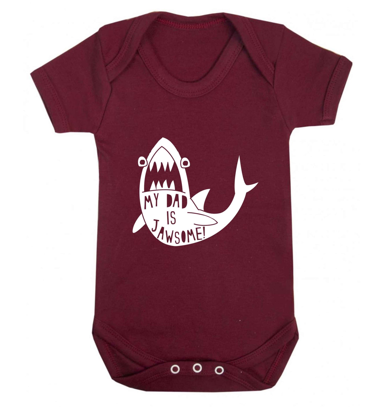 My Dad is jawsome baby vest maroon 18-24 months