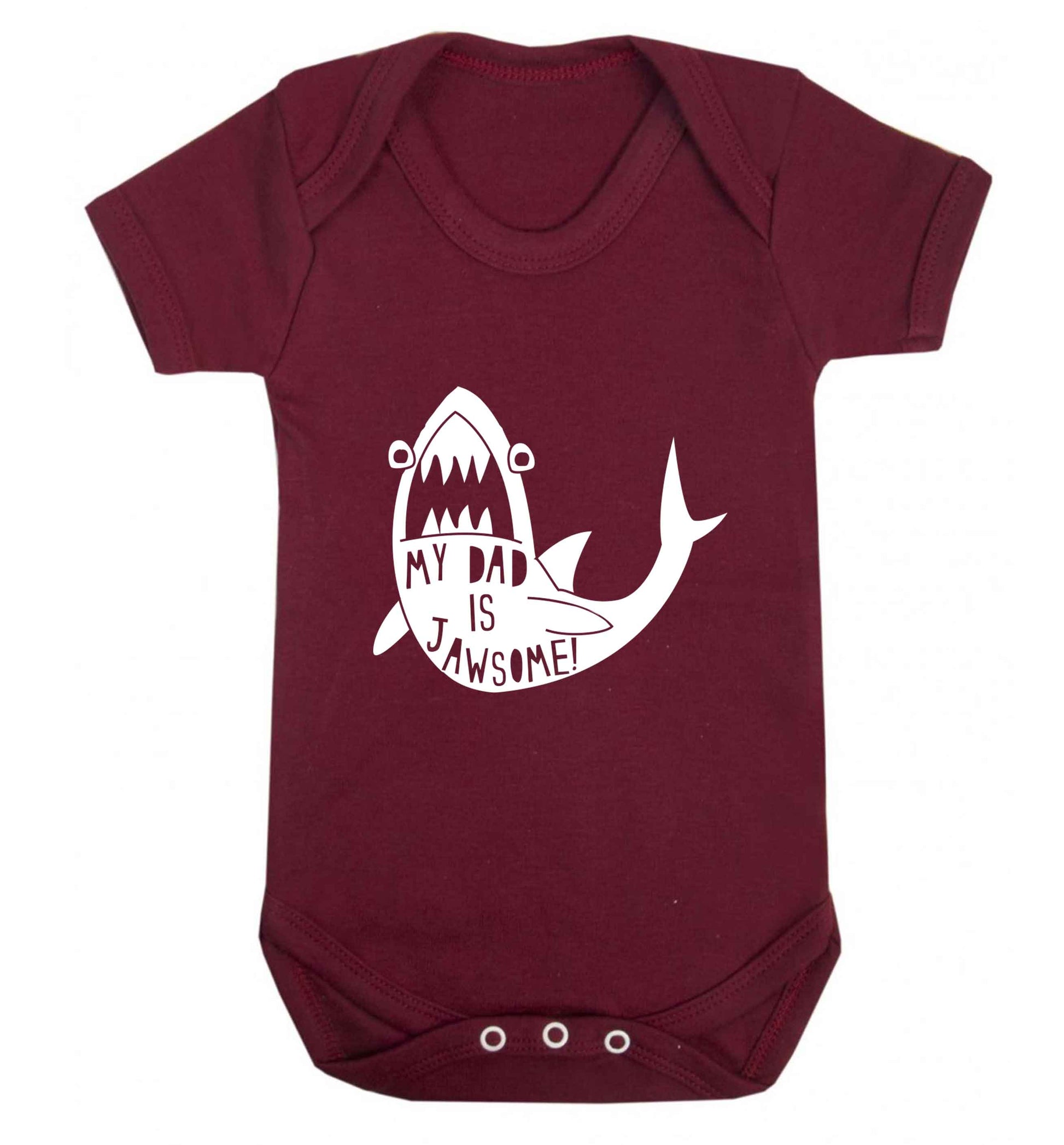 My Dad is jawsome baby vest maroon 18-24 months