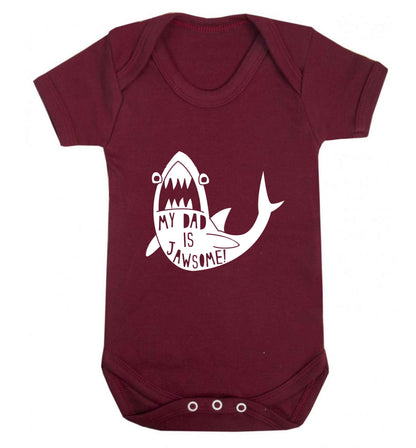 My Dad is jawsome baby vest maroon 18-24 months