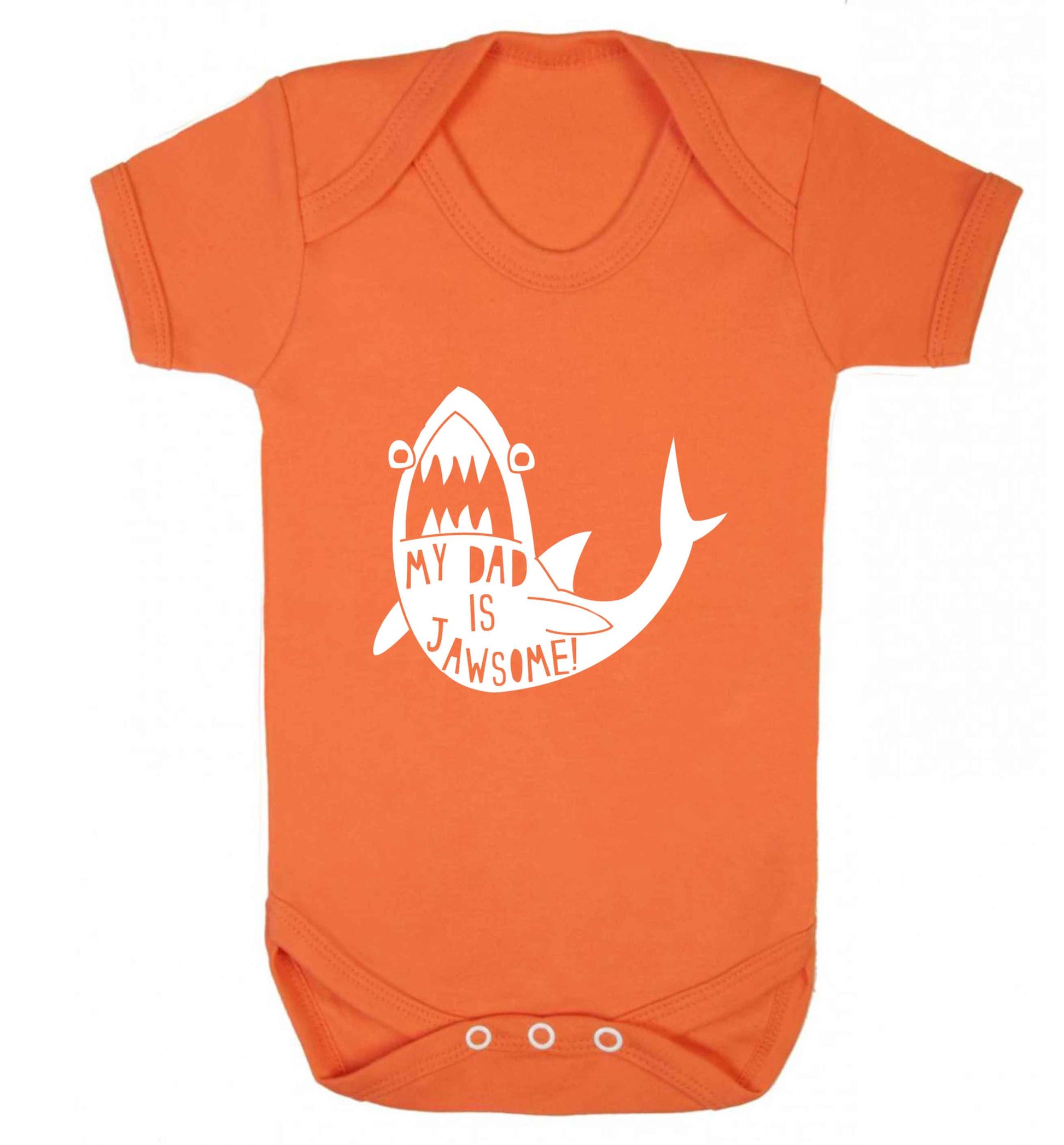 My Dad is jawsome baby vest orange 18-24 months