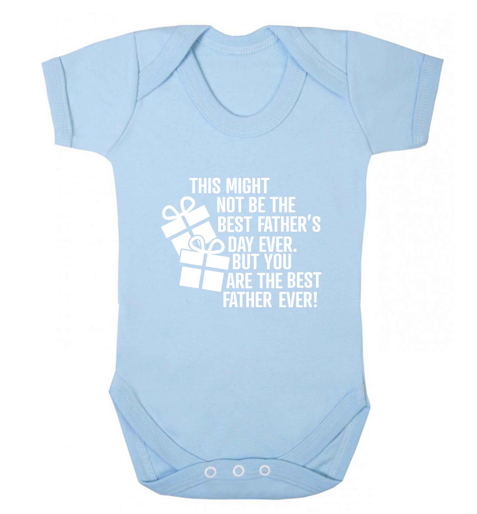 It might not be the best Father's Day ever but you are the best father ever! baby vest pale blue 18-24 months