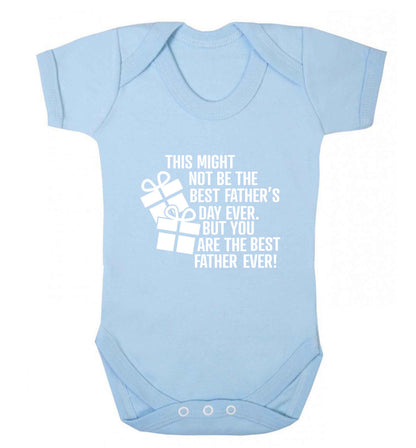 It might not be the best Father's Day ever but you are the best father ever! baby vest pale blue 18-24 months