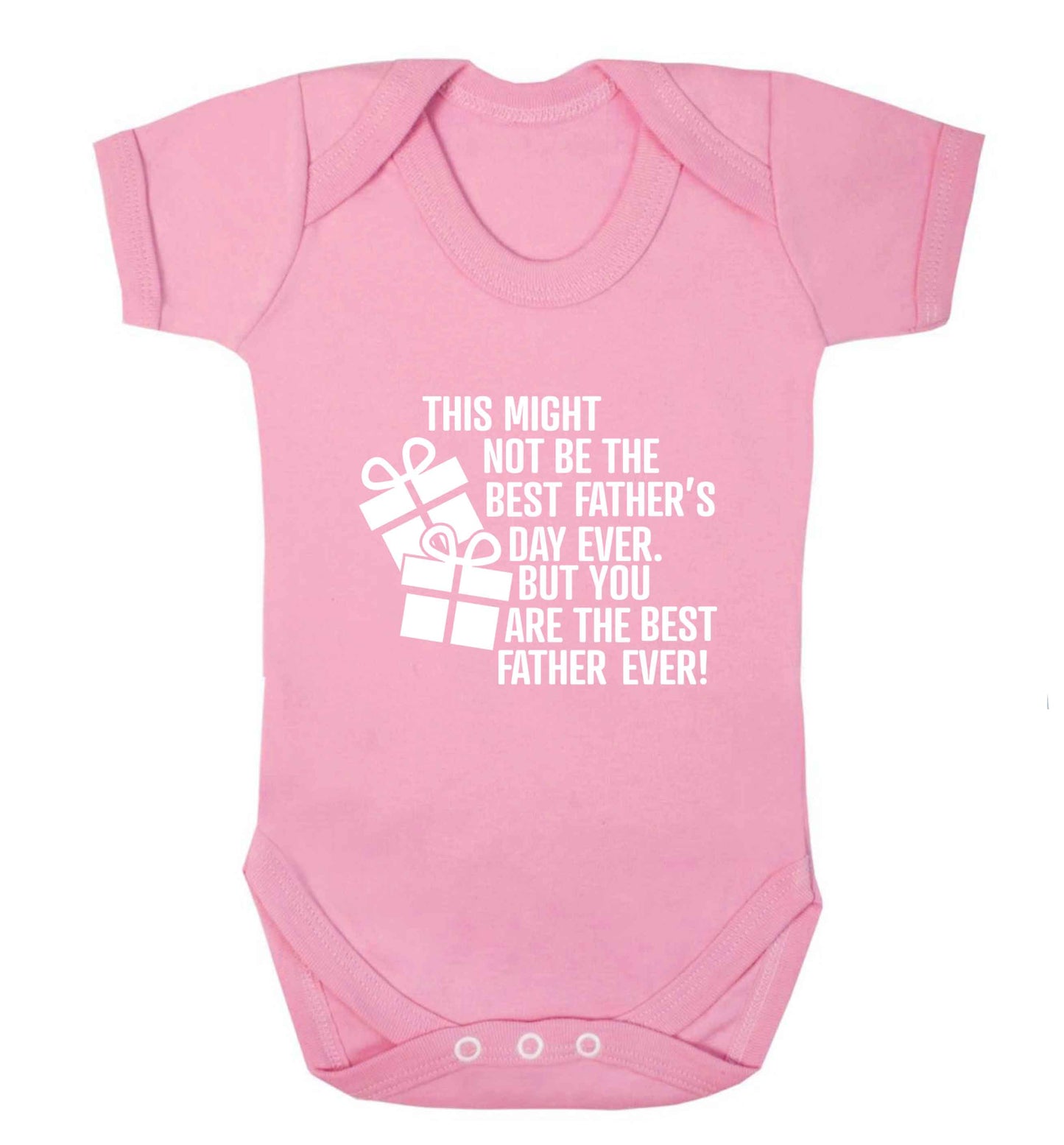 It might not be the best Father's Day ever but you are the best father ever! baby vest pale pink 18-24 months