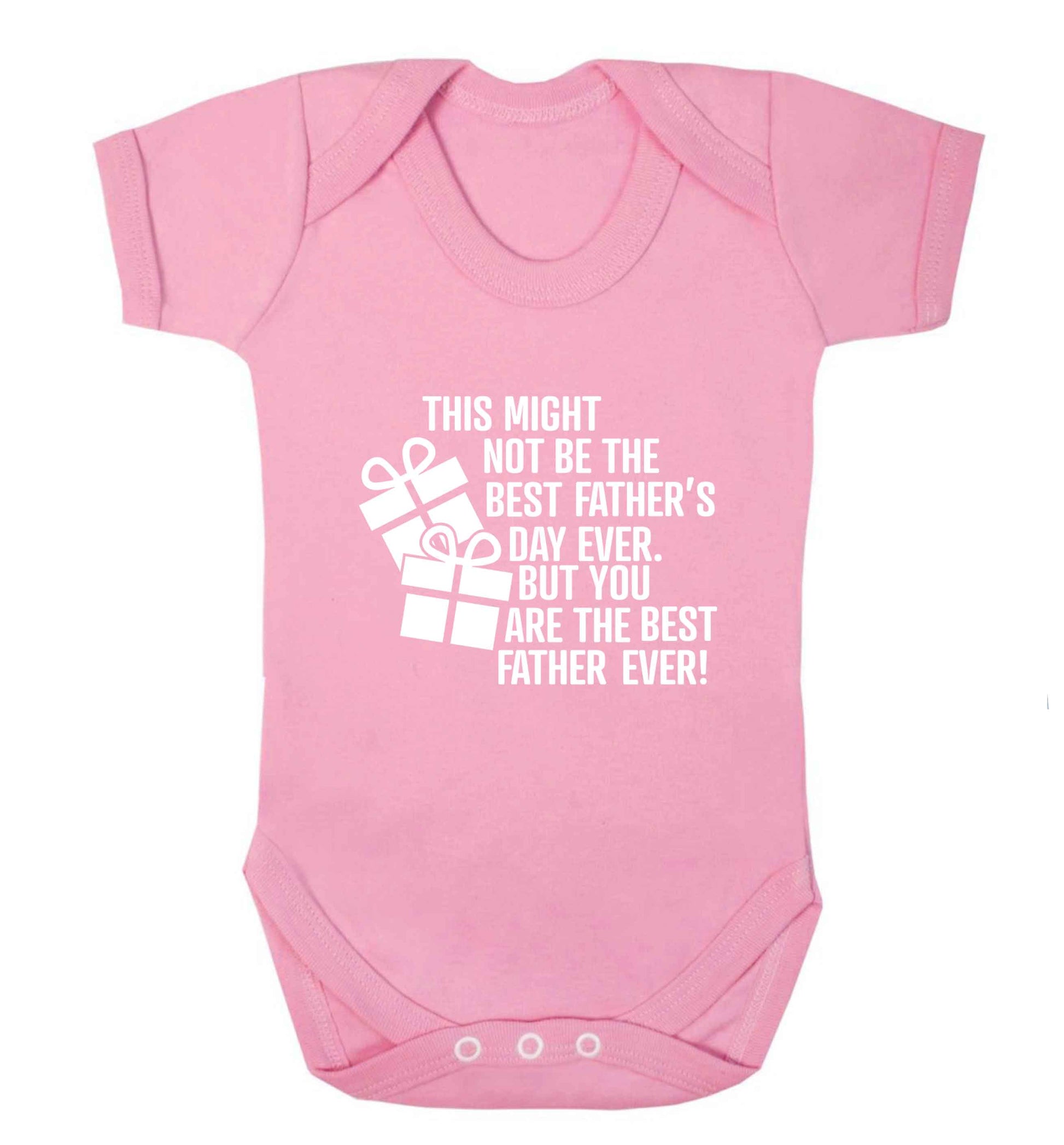 It might not be the best Father's Day ever but you are the best father ever! baby vest pale pink 18-24 months