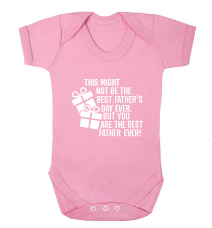 It might not be the best Father's Day ever but you are the best father ever! baby vest pale pink 18-24 months