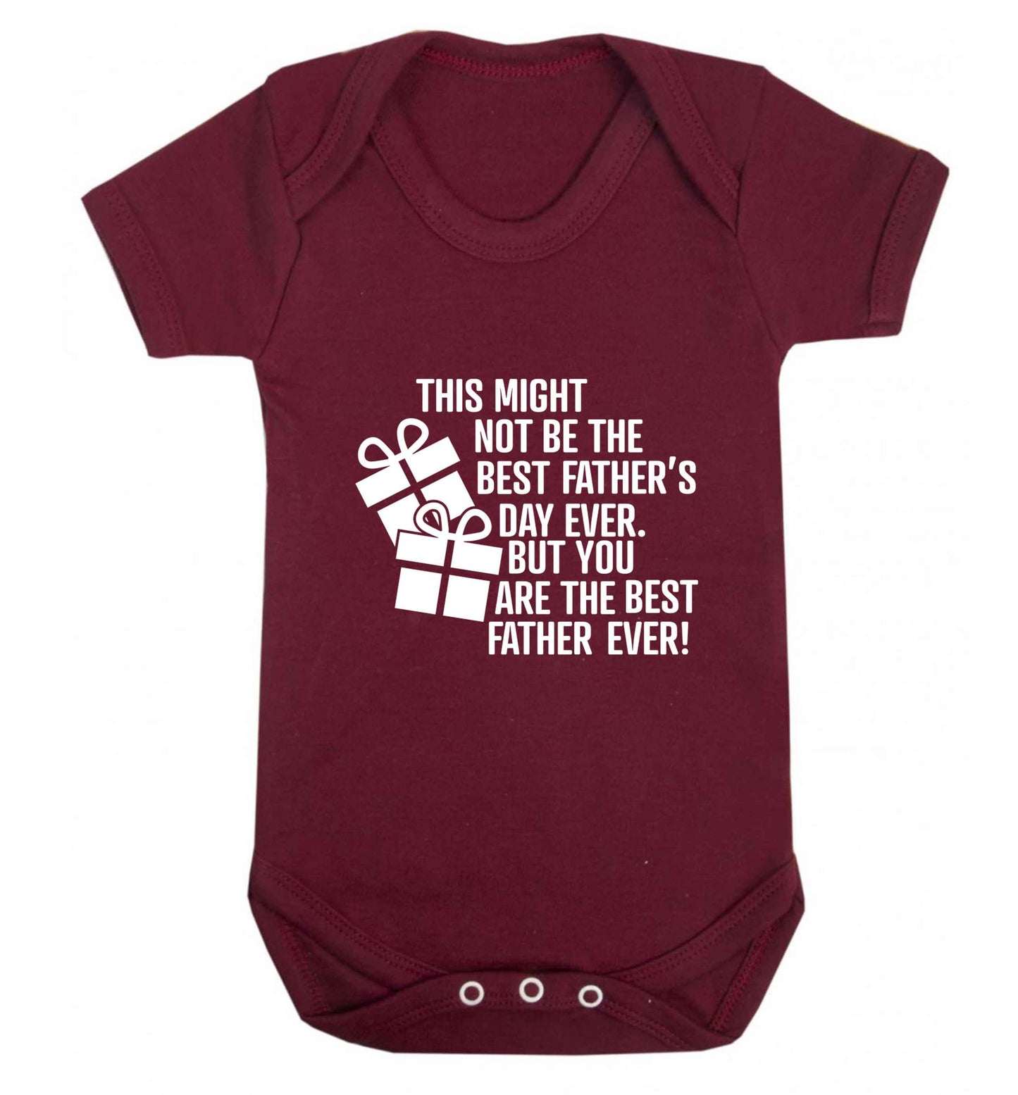 It might not be the best Father's Day ever but you are the best father ever! baby vest maroon 18-24 months