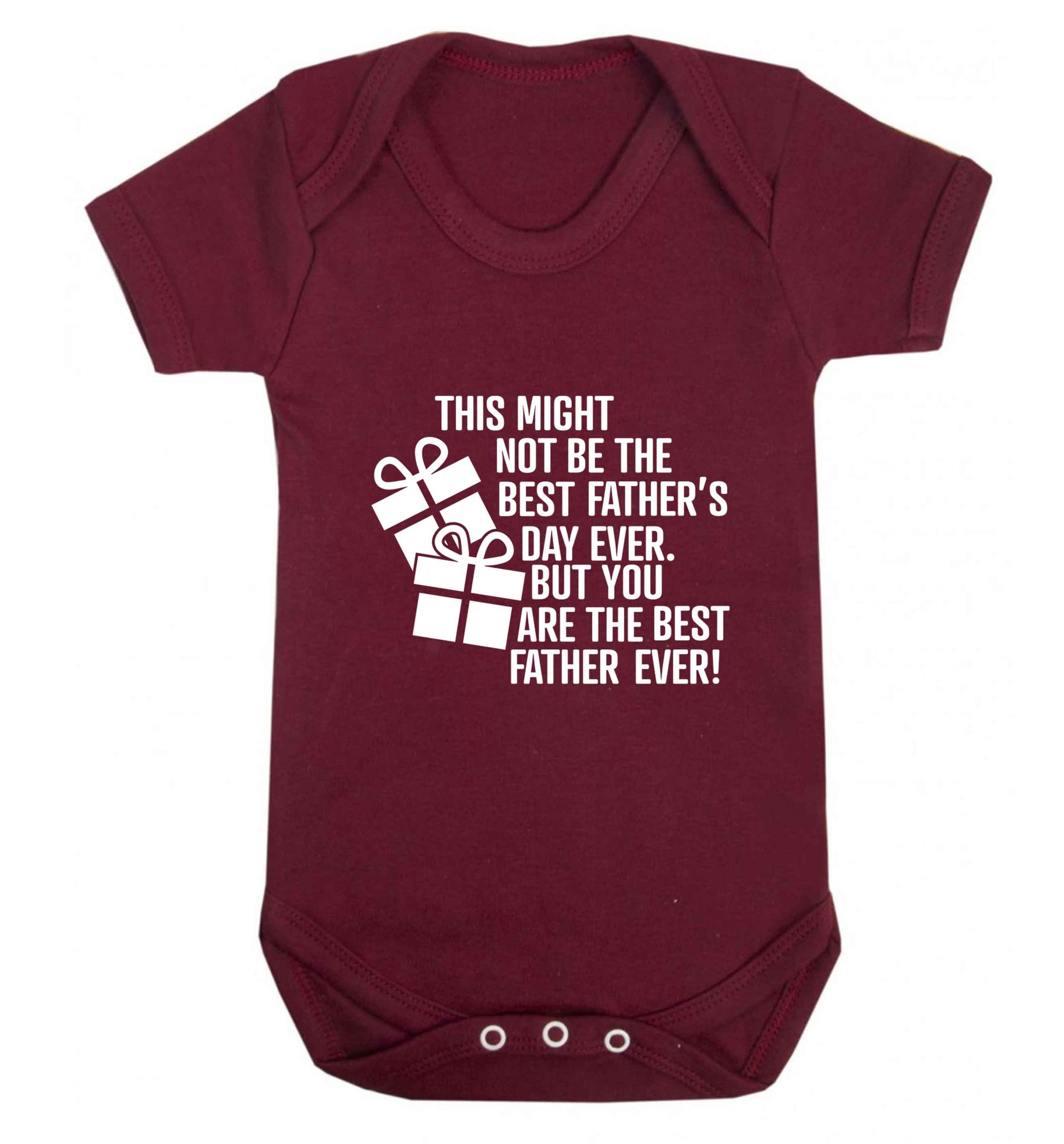 It might not be the best Father's Day ever but you are the best father ever! baby vest maroon 18-24 months