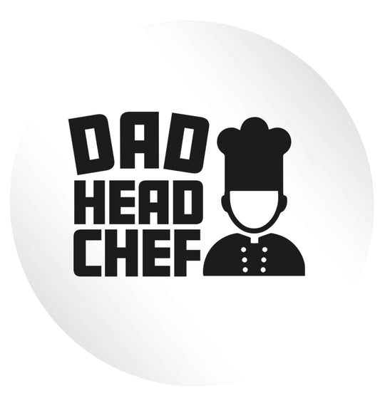 Dad head chef 24 @ 45mm matt circle stickers