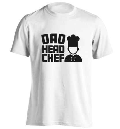 Dad head chef adults unisex white Tshirt 2XL