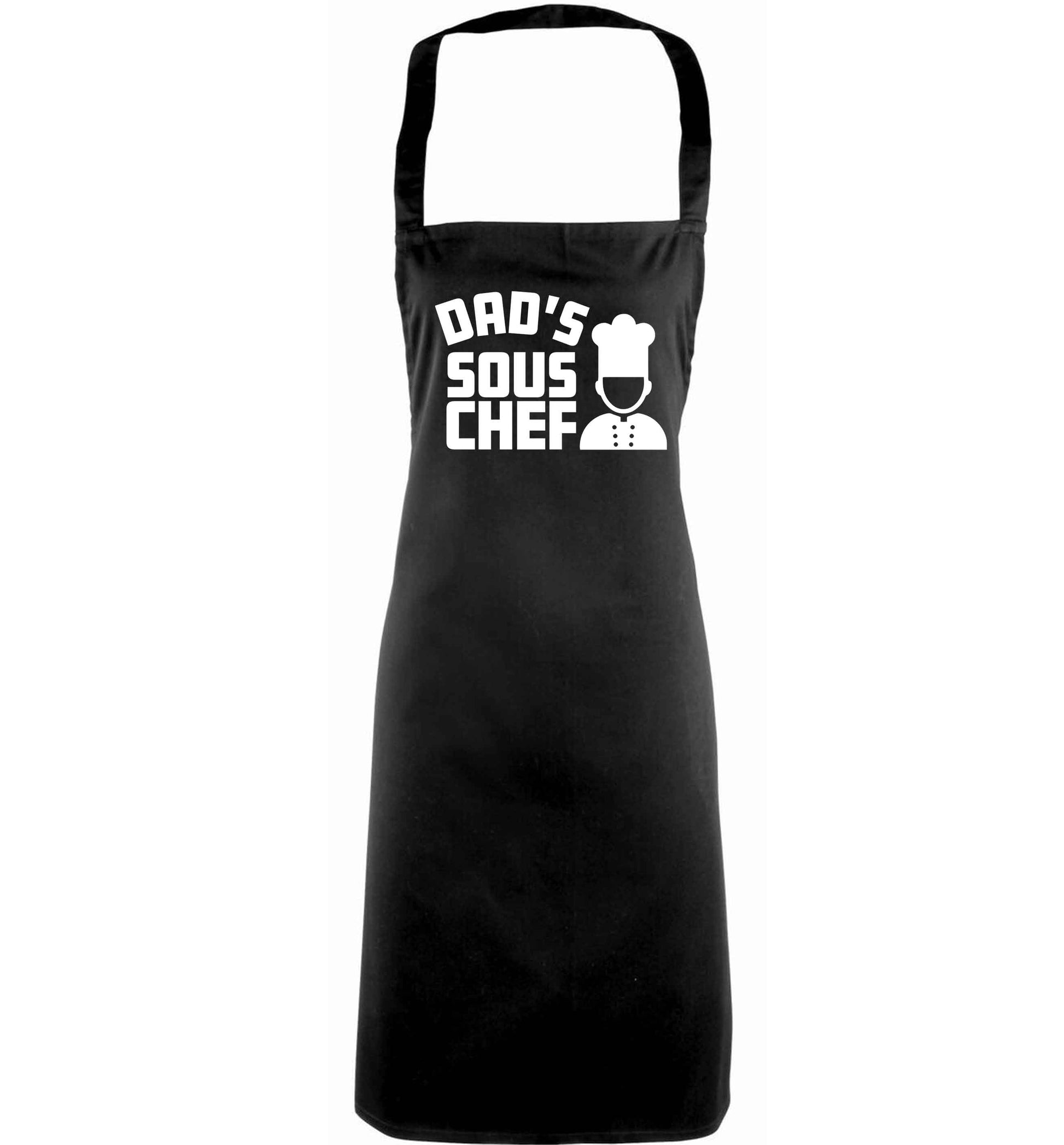 Dad's sous chef adults black apron