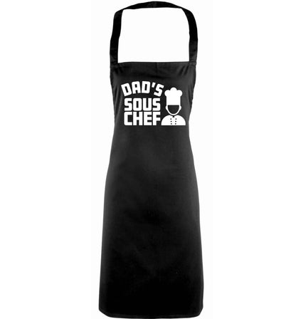 Dad's sous chef adults black apron