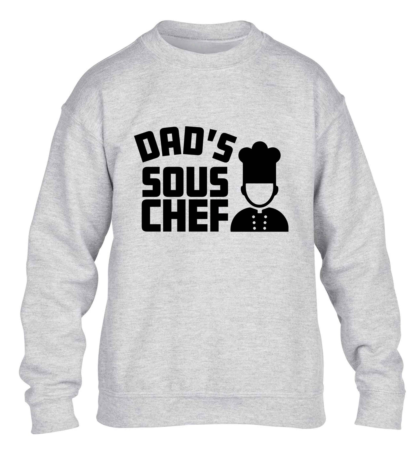 Dad's sous chef children's grey sweater 12-13 Years