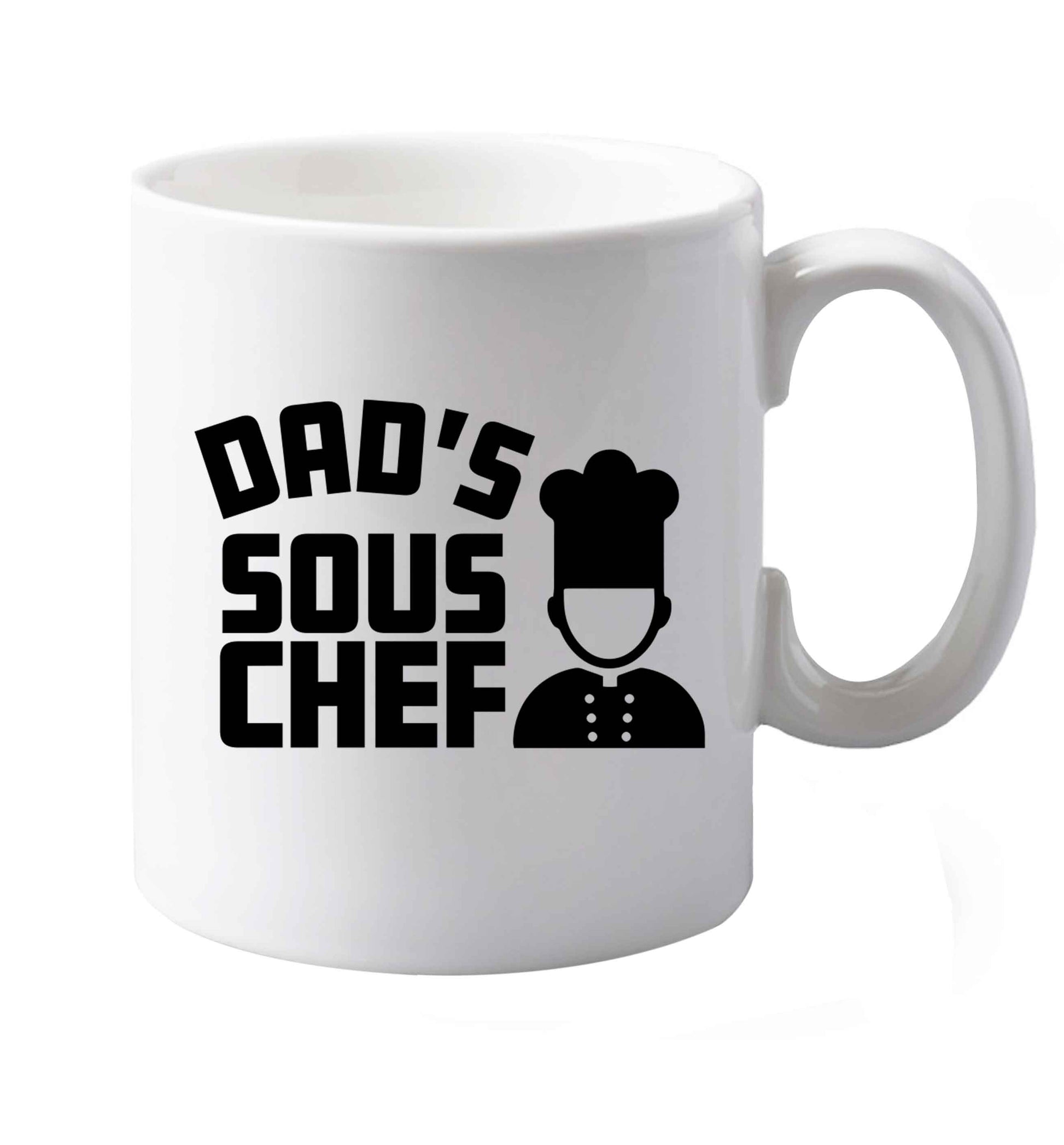 10 oz Dad's sous chef ceramic mug both sides