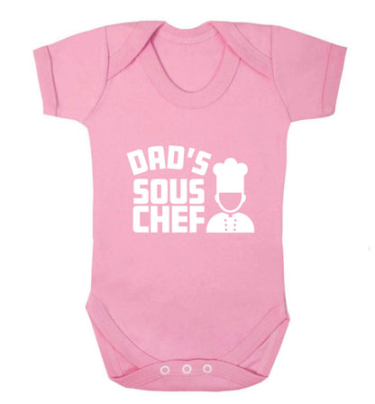 Dad's sous chef baby vest pale pink 18-24 months
