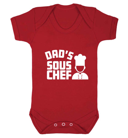 Dad's sous chef baby vest red 18-24 months