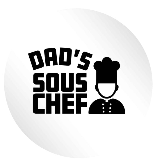 Dad's sous chef 24 @ 45mm matt circle stickers
