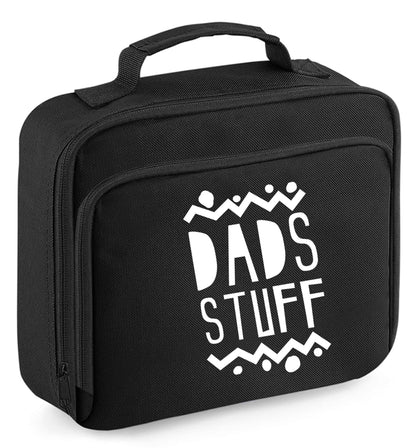 Dads stuff insulated black lunch bag cooler