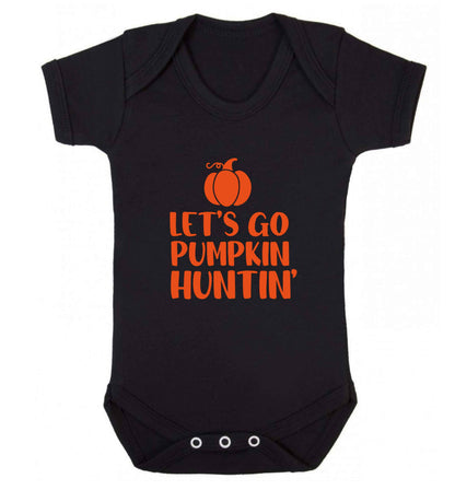 Let's go Pumpkin Huntin'baby vest black 18-24 months
