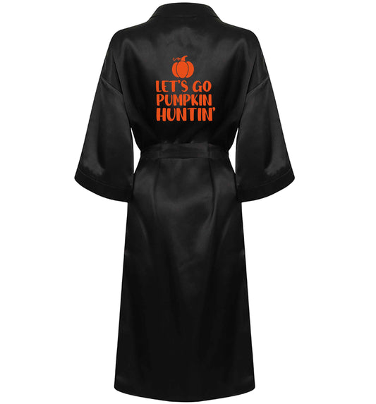 Let's go Pumpkin Huntin'XL/XXL black ladies dressing gown size 16/18