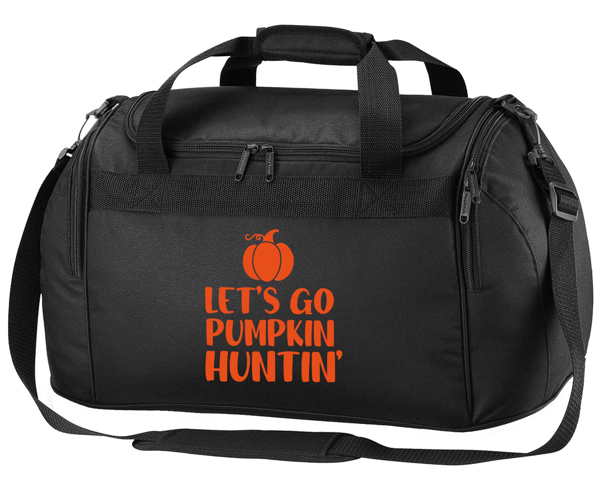 Let's go Pumpkin Huntin'black holdall / duffel bag