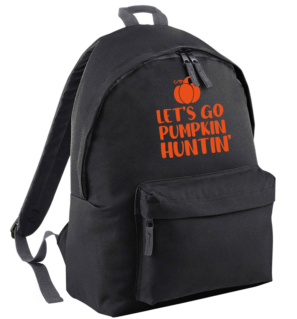 Let's go Pumpkin Huntin'black adults backpack