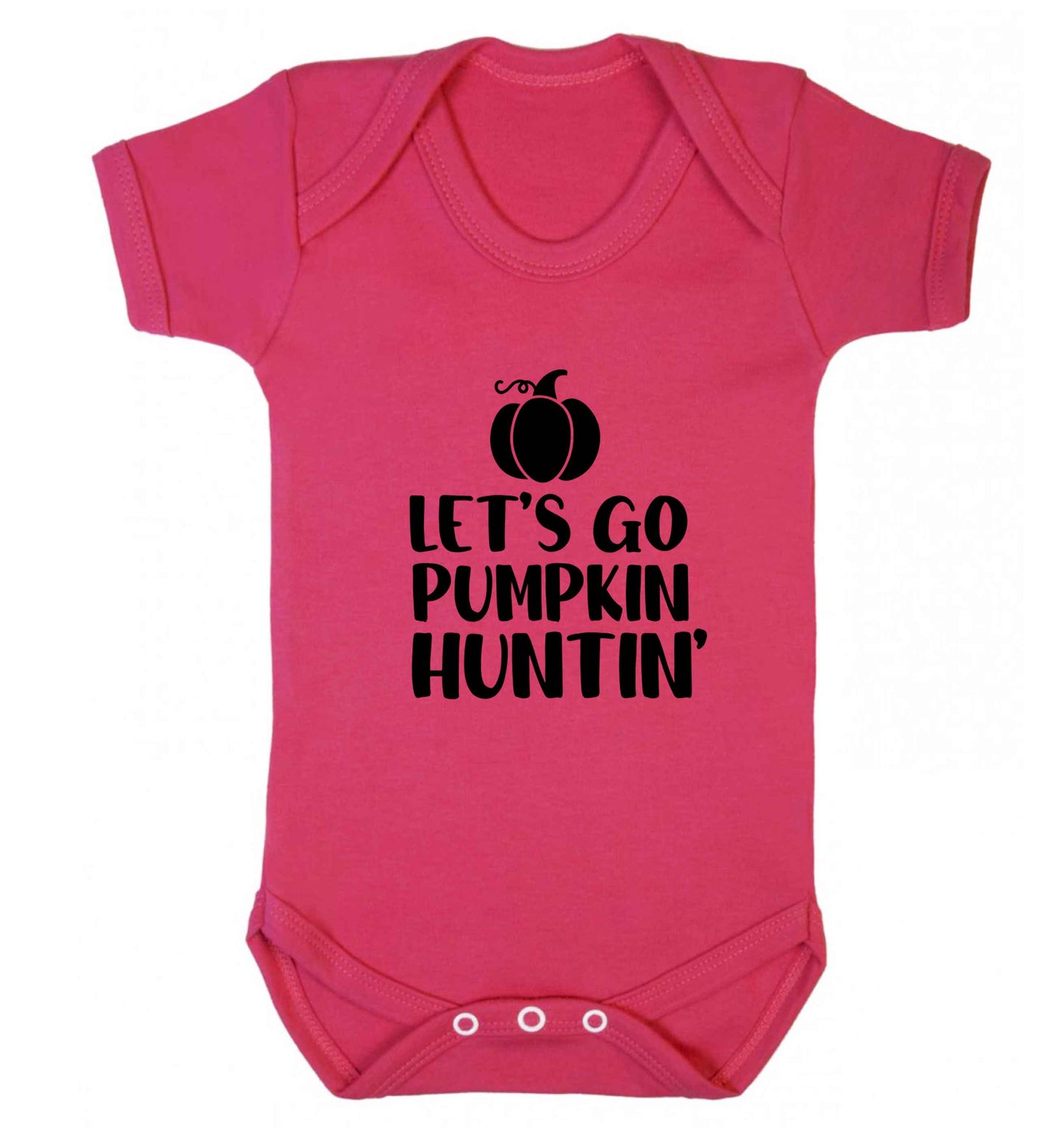 Let's go Pumpkin Huntin'baby vest dark pink 18-24 months