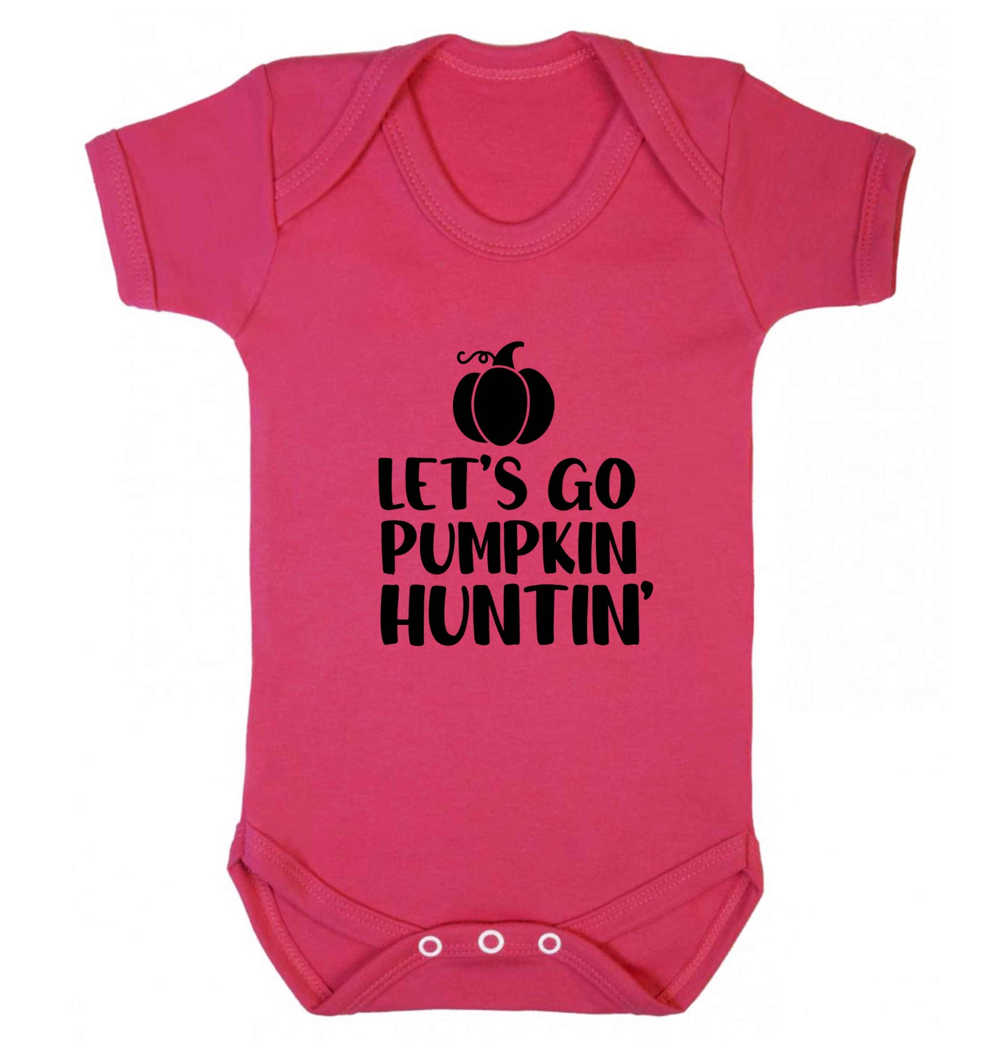 Let's go Pumpkin Huntin'baby vest dark pink 18-24 months