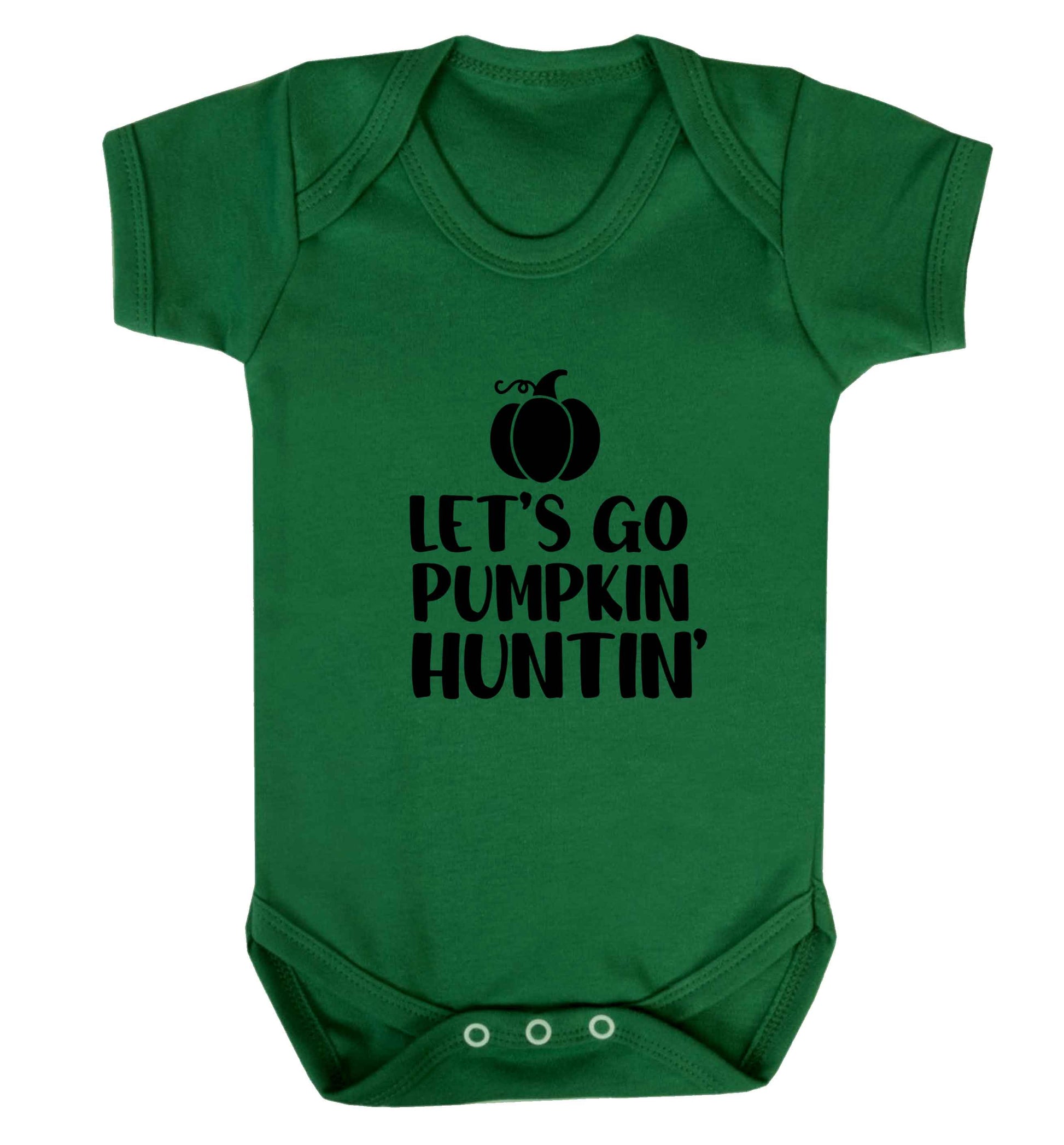 Let's go Pumpkin Huntin'baby vest green 18-24 months