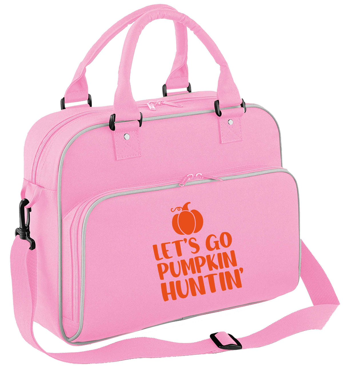 Let's go Pumpkin Huntin'children's dance bag baby pink