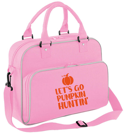 Let's go Pumpkin Huntin'children's dance bag baby pink