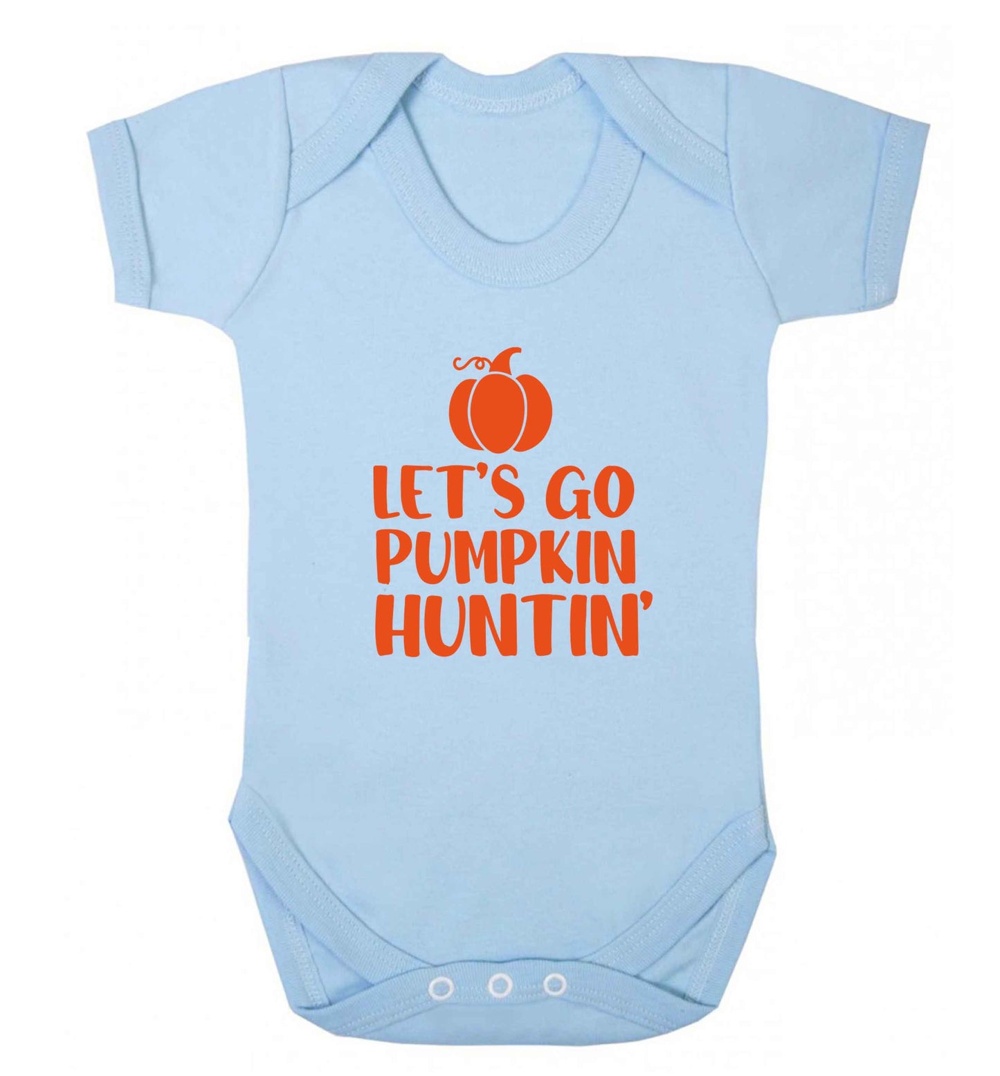 Let's go Pumpkin Huntin'baby vest pale blue 18-24 months