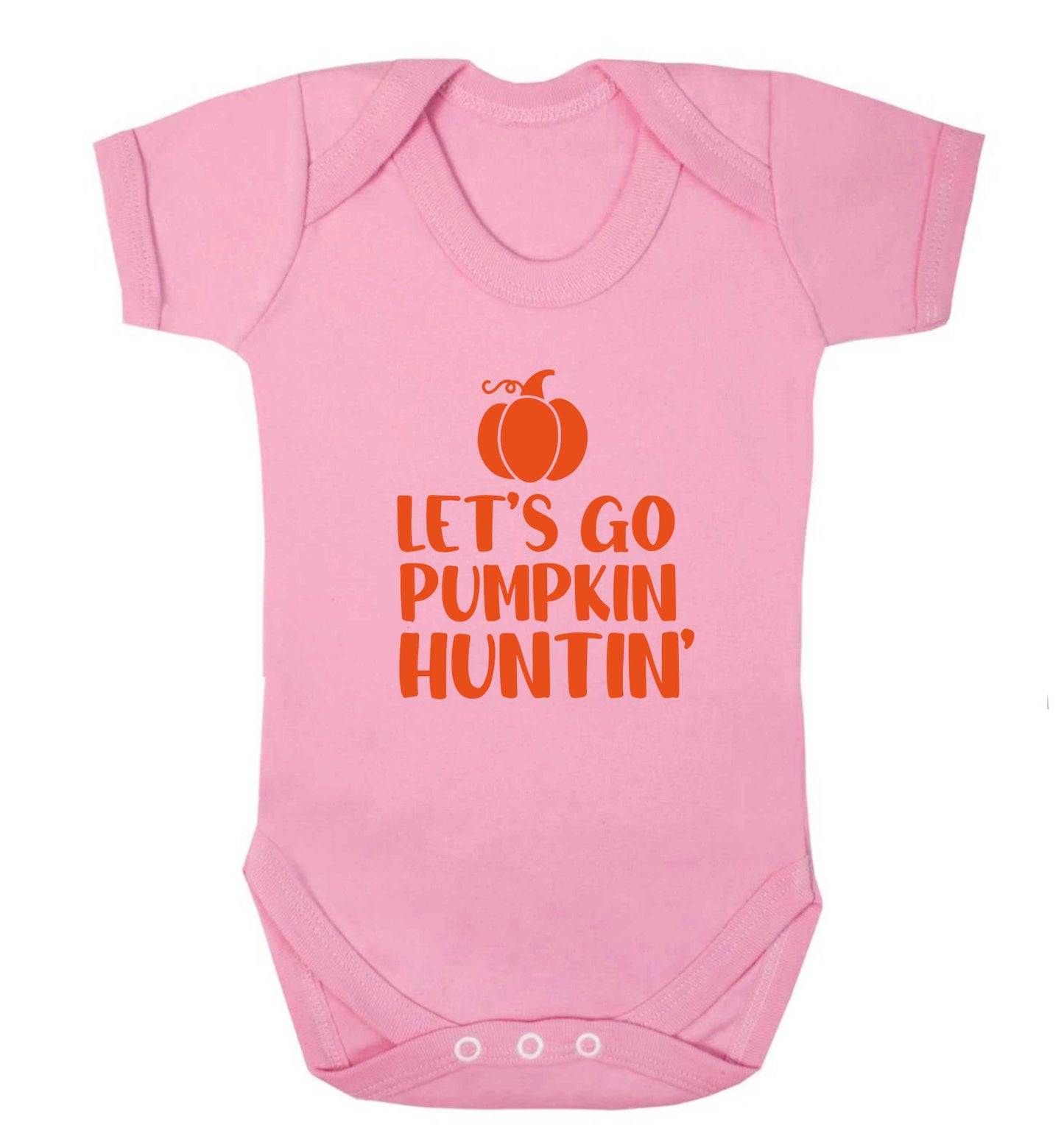 Let's go Pumpkin Huntin'baby vest pale pink 18-24 months