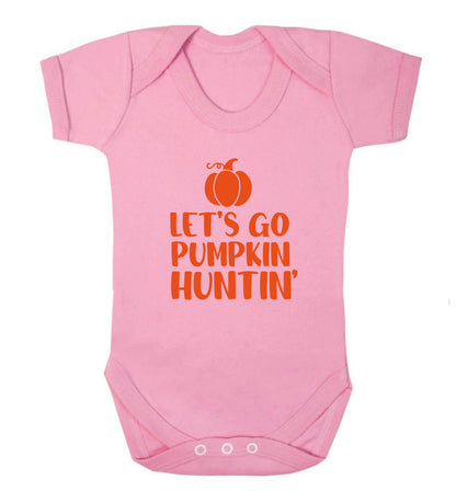 Let's go Pumpkin Huntin'baby vest pale pink 18-24 months