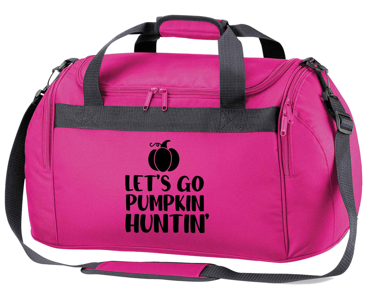 Let's go Pumpkin Huntin'pink holdall / duffel bag