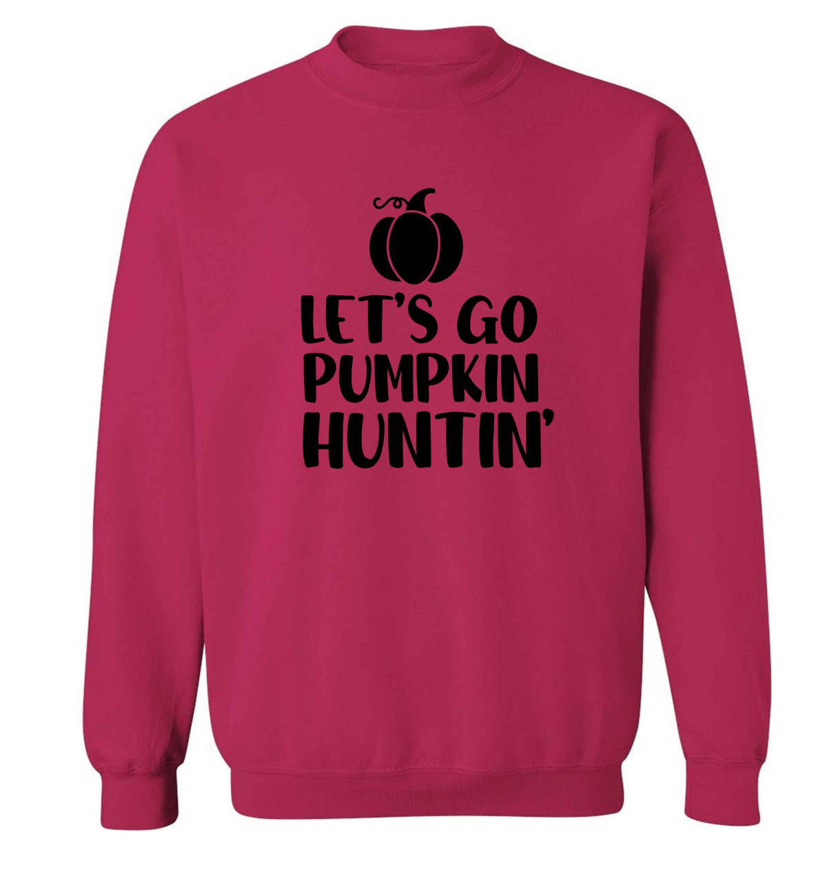 Let's go Pumpkin Huntin'adult's unisex pink sweater 2XL