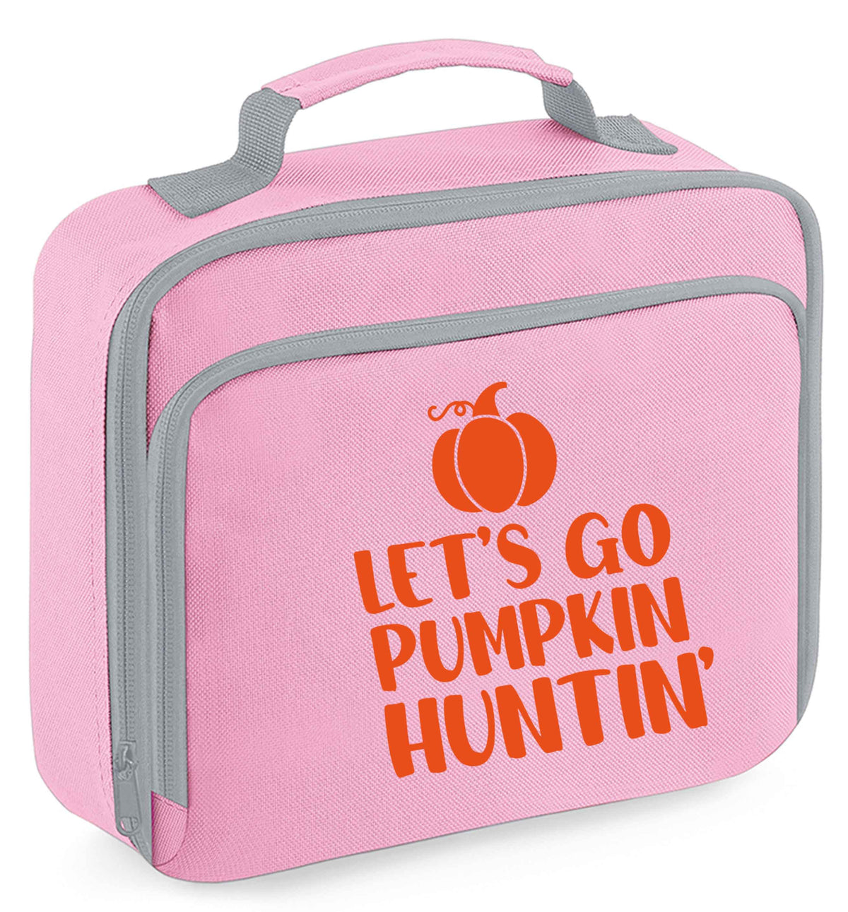 Let's go Pumpkin Huntin'insulated pink lunch bag cooler